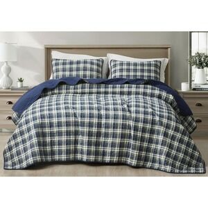Chezmoi Collection 3-Piece Garment Washed Cotton Lightweight Comforter Set King